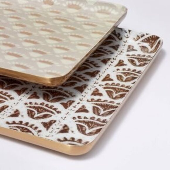 2pk Pattern Enamel Trays - Threshold Studio McGee - Target 2023 - Picture 4 of 8